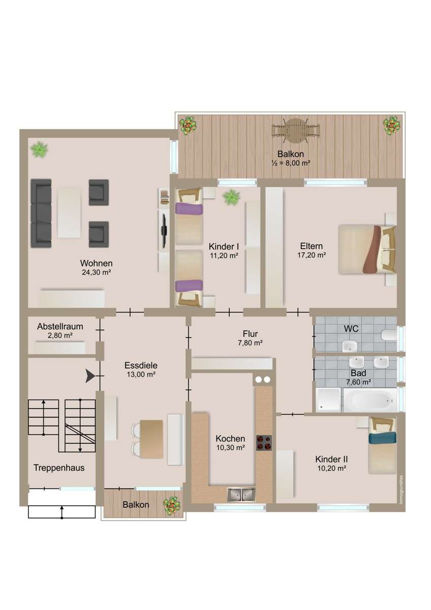 Attraktive, bezugsfreie 4-Zimmer-Wohnung im Obergeschoss!